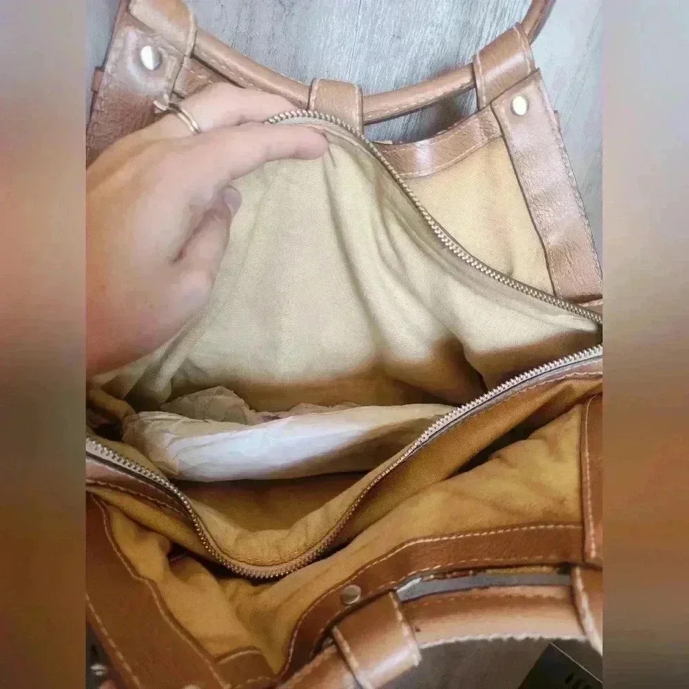 FOSSIL Patchwork Multicolor Shoulder Bag With Key… - image 8